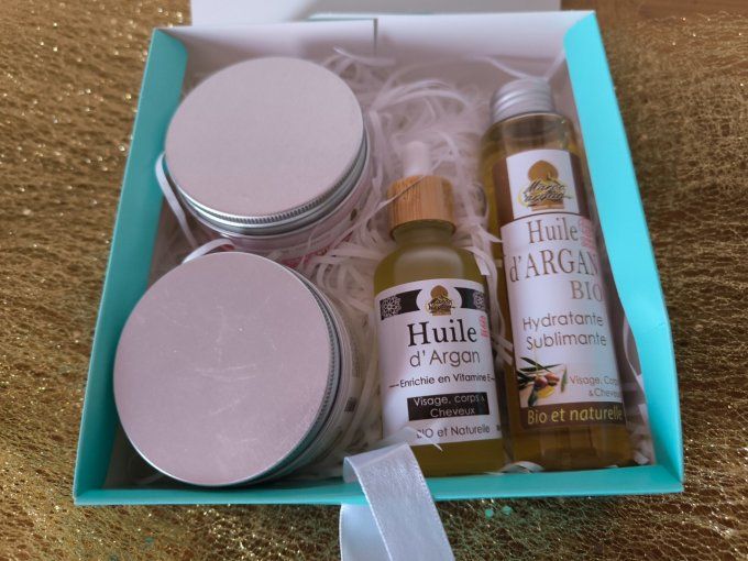 Coffret Noël "Soin du corps huile d'Argan et beurre Karité 